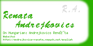 renata andrejkovics business card
